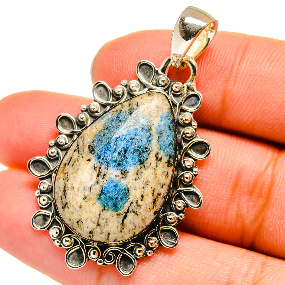 K2 Blue Azurite Pendants handcrafted by Ana Silver Co - PD13471