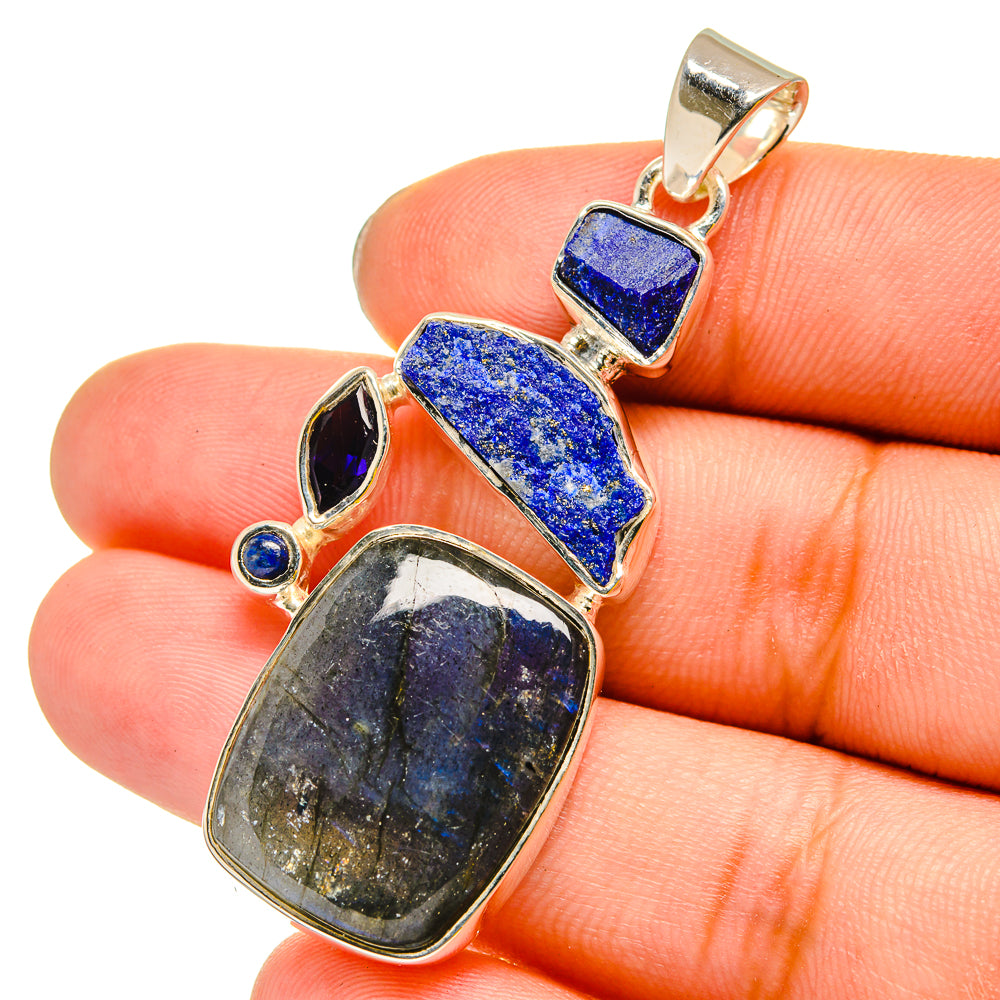Labradorite Pendants handcrafted by Ana Silver Co - PD13473