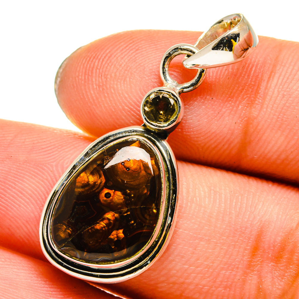 Mexican Fire Agate Pendants handcrafted by Ana Silver Co - PD13476