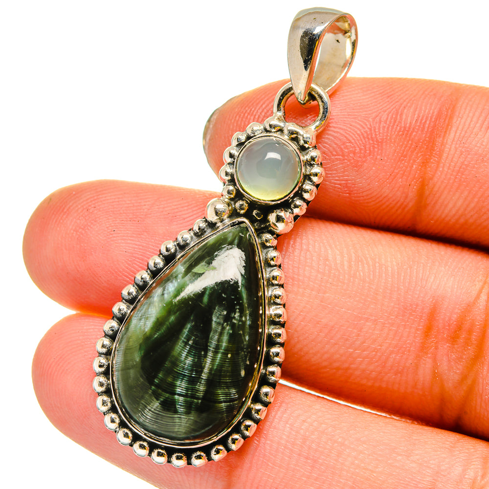 Seraphinite Pendants handcrafted by Ana Silver Co - PD13477