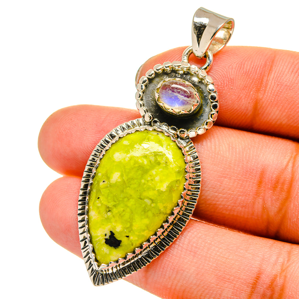 African Green Opal Pendants handcrafted by Ana Silver Co - PD13479