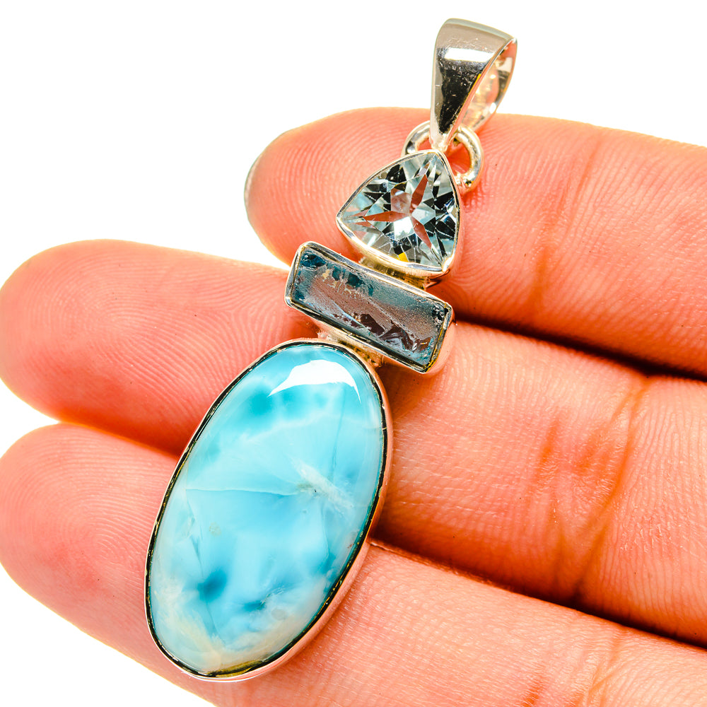 Larimar Pendants handcrafted by Ana Silver Co - PD13481