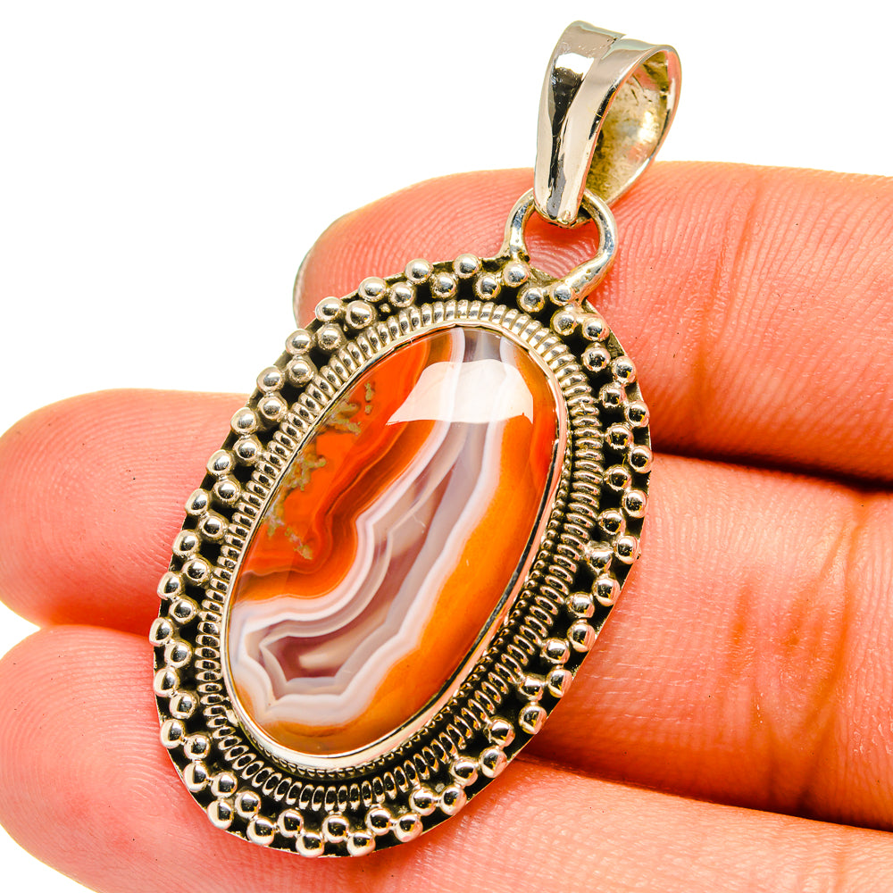Botswana Agate Pendants handcrafted by Ana Silver Co - PD13485