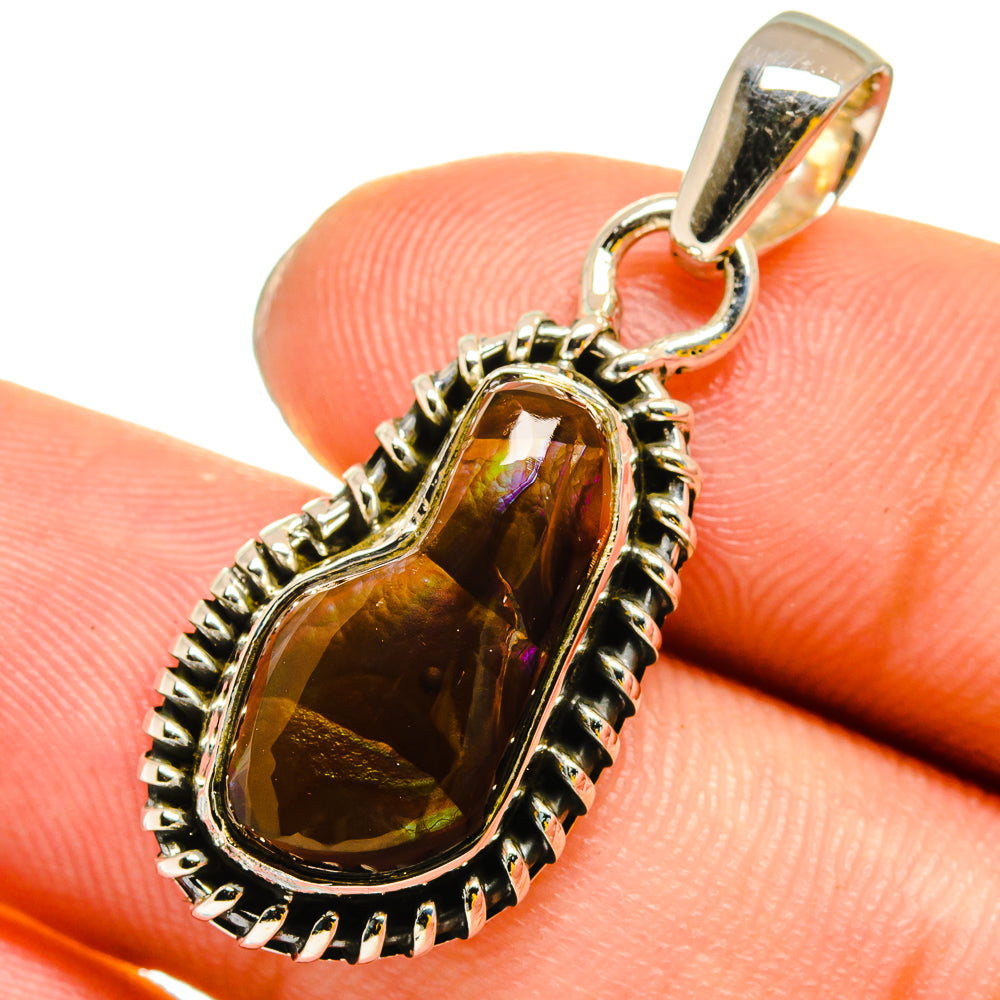 Mexican Fire Agate Pendants handcrafted by Ana Silver Co - PD13494