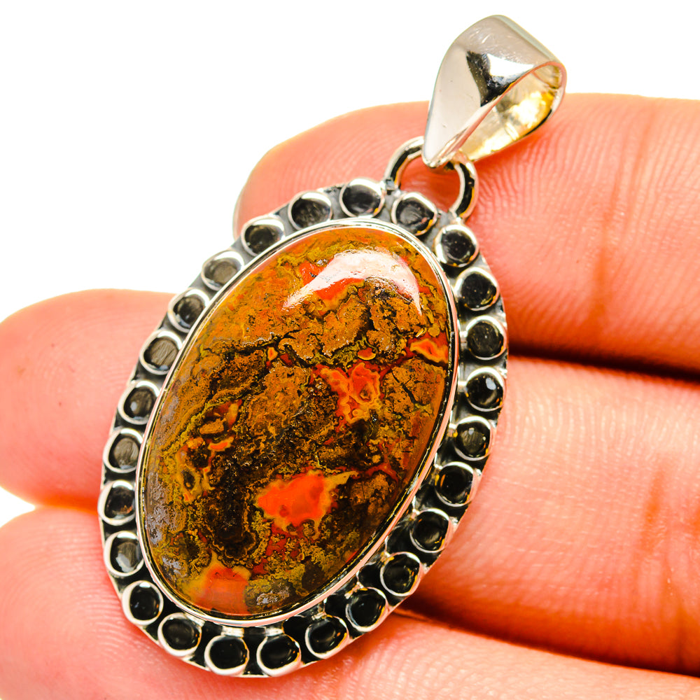 Moroccan Agate Pendants handcrafted by Ana Silver Co - PD13495