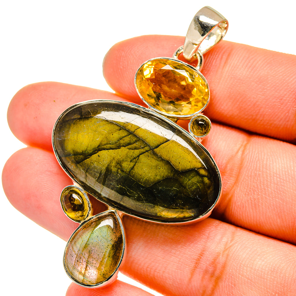 Labradorite Pendants handcrafted by Ana Silver Co - PD13509