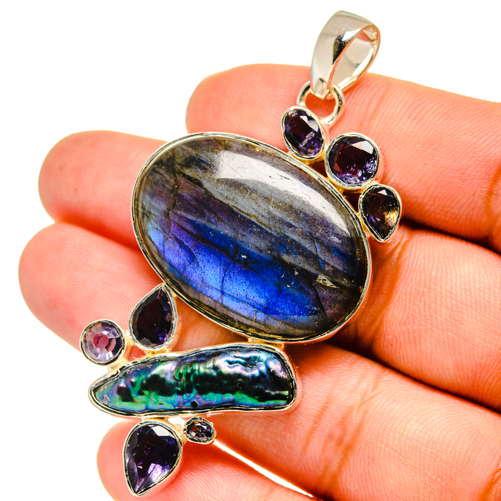 Labradorite Pendants handcrafted by Ana Silver Co - PD13516