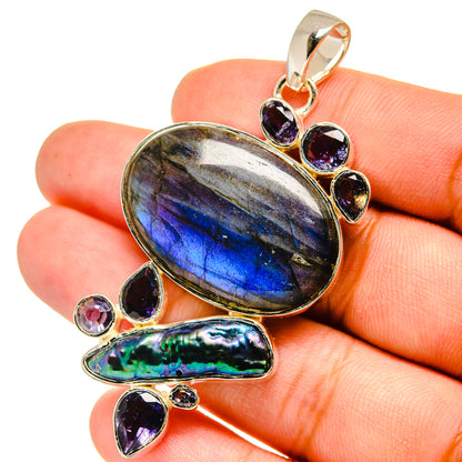 Labradorite Pendants handcrafted by Ana Silver Co - PD13516