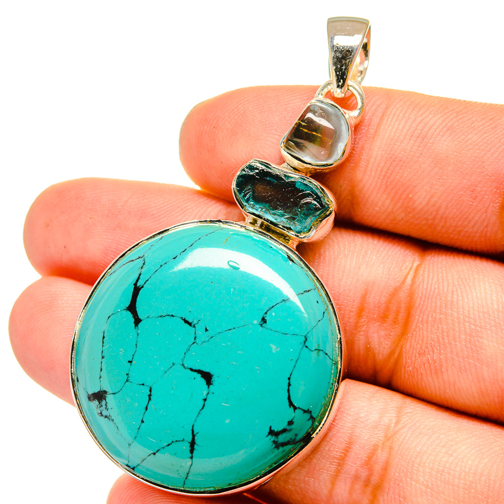 Tibetan Turquoise Pendants handcrafted by Ana Silver Co - PD13517