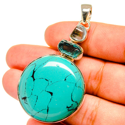 Tibetan Turquoise Pendants handcrafted by Ana Silver Co - PD13517