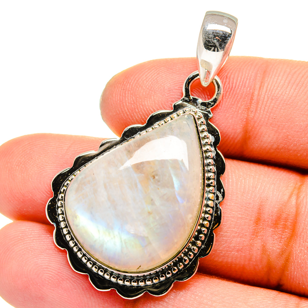 Rainbow Moonstone Pendants handcrafted by Ana Silver Co - PD13520