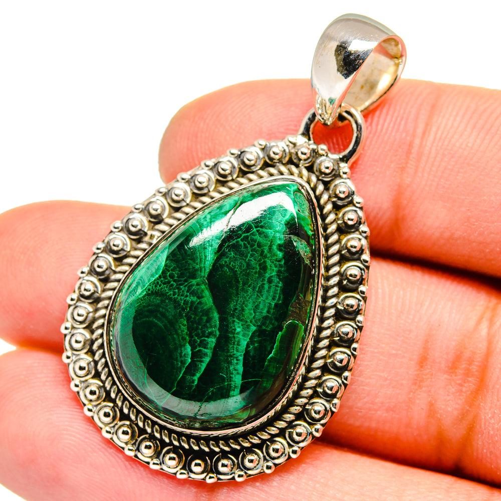 Malachite Pendants handcrafted by Ana Silver Co - PD13522