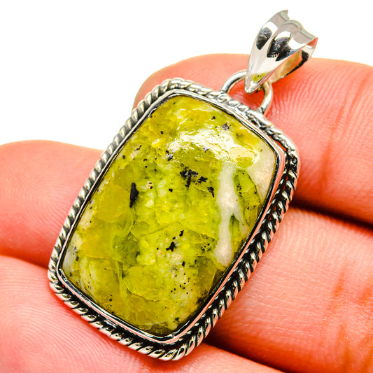 African Green Opal Pendants handcrafted by Ana Silver Co - PD13525