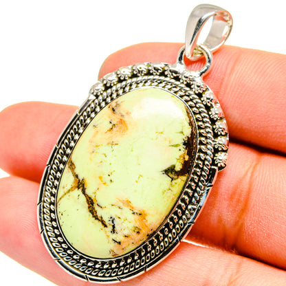 Lemon Chrysoprase Pendants handcrafted by Ana Silver Co - PD13530
