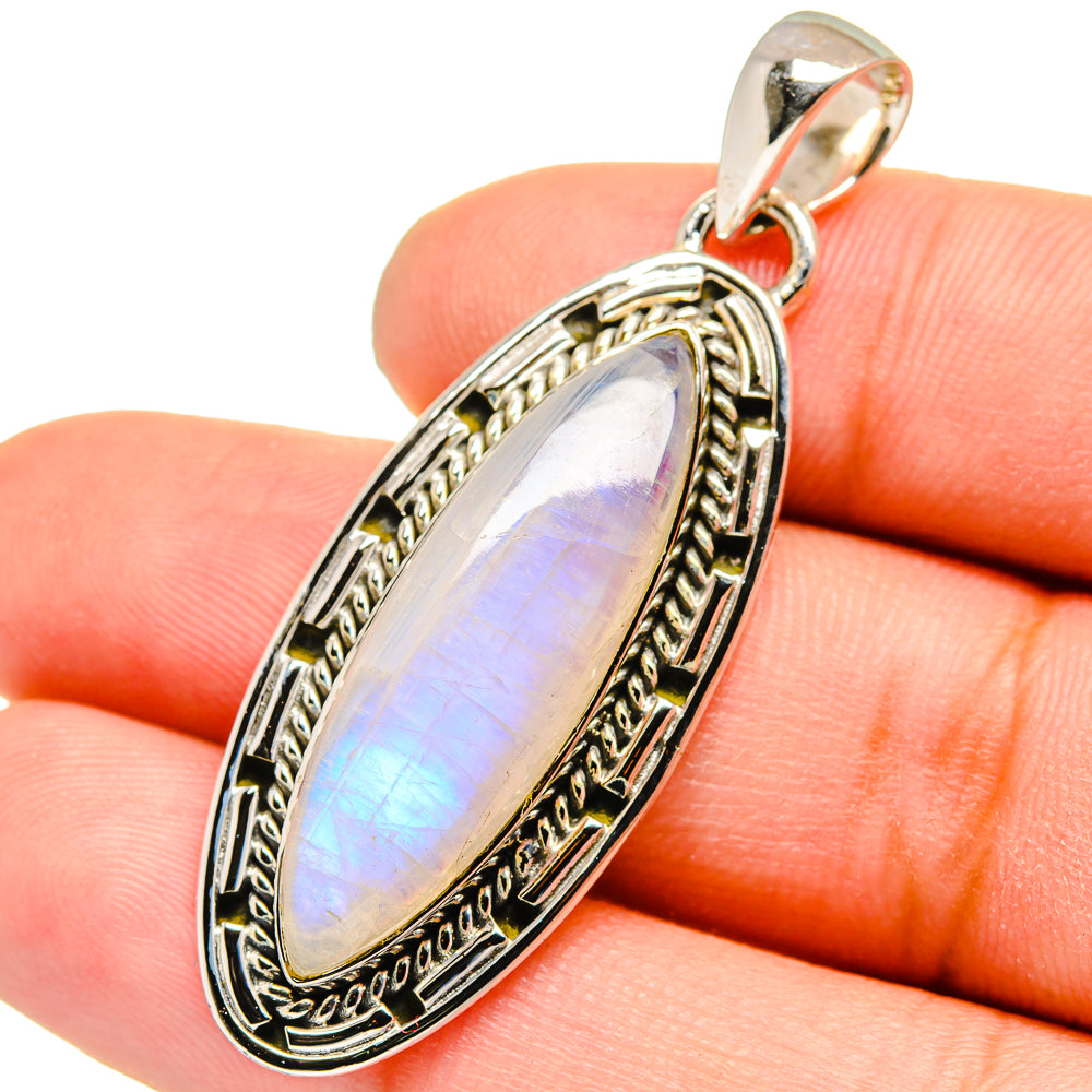 Rainbow Moonstone Pendants handcrafted by Ana Silver Co - PD13531