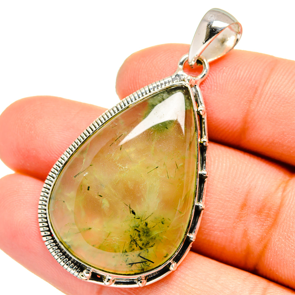 Prehnite Pendants handcrafted by Ana Silver Co - PD13532