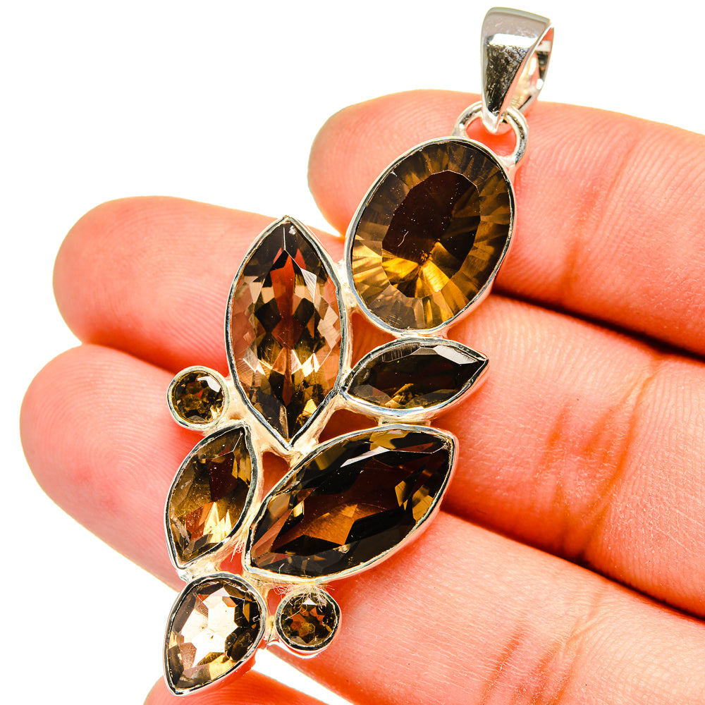 Smoky Quartz Pendants handcrafted by Ana Silver Co - PD13536