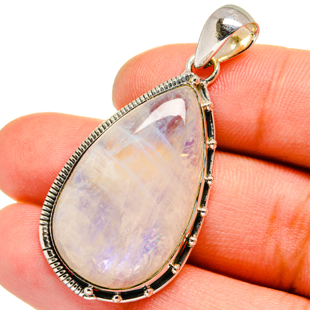 Rainbow Moonstone Pendants handcrafted by Ana Silver Co - PD13540