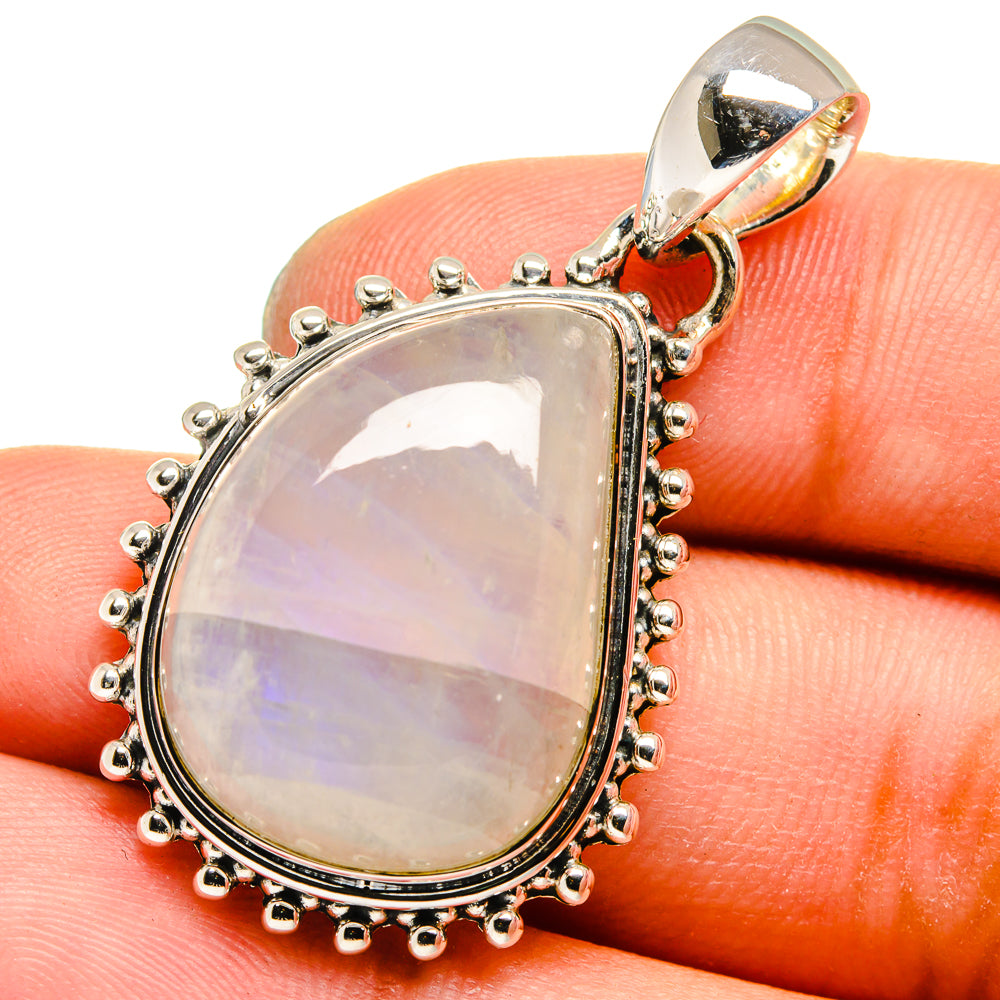 Rainbow Moonstone Pendants handcrafted by Ana Silver Co - PD13557