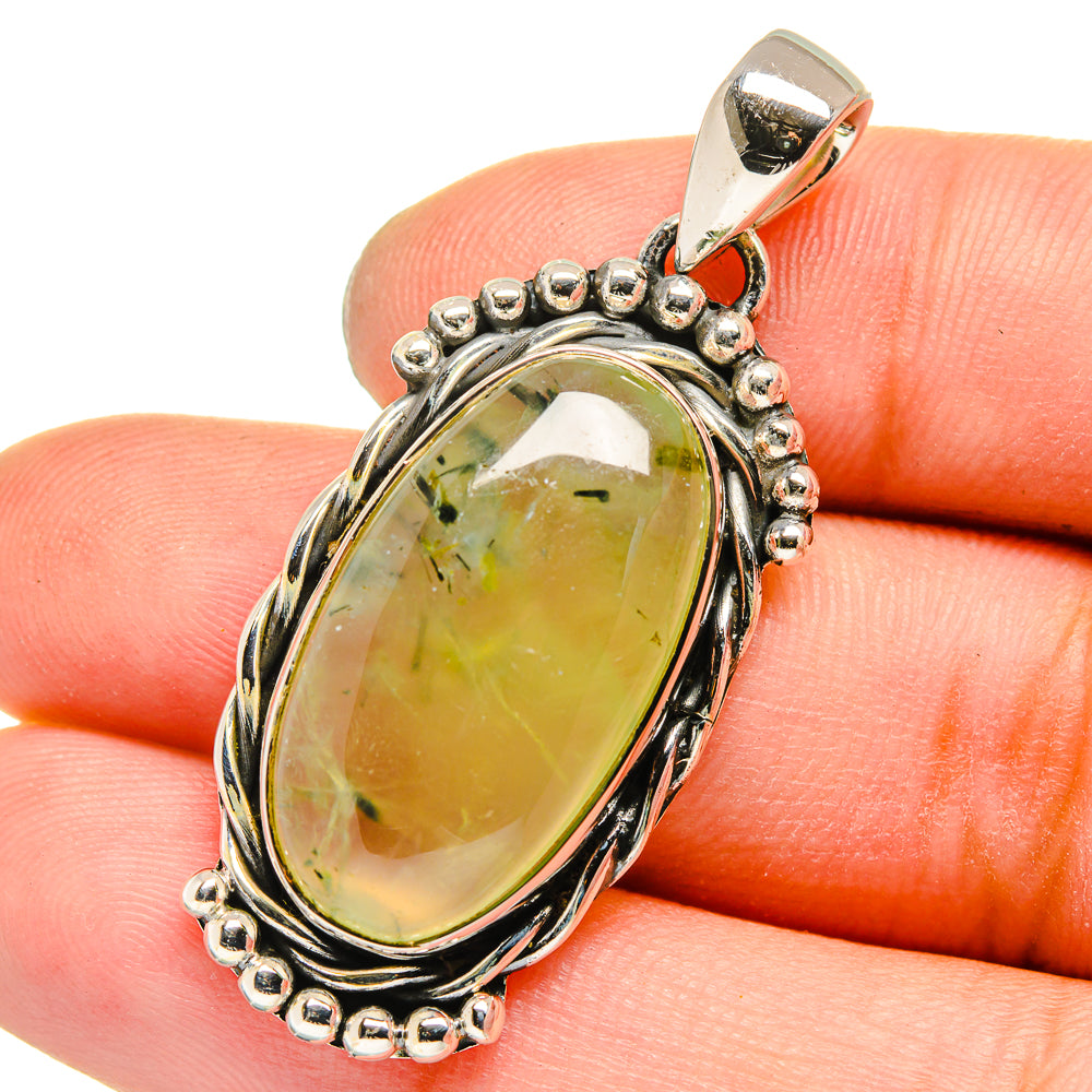 Prehnite Pendants handcrafted by Ana Silver Co - PD13578