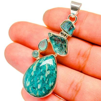 Amazonite, Apatite Pendants handcrafted by Ana Silver Co - PD13580