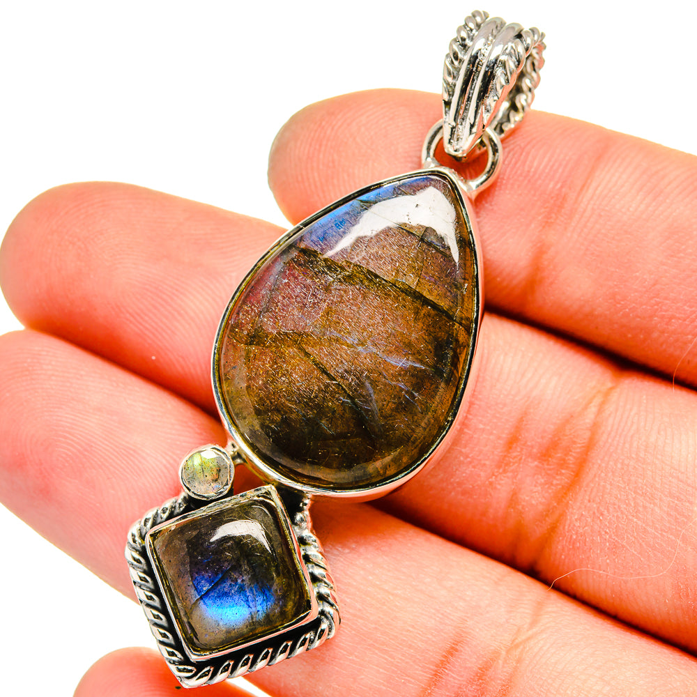 Labradorite Pendants handcrafted by Ana Silver Co - PD13601