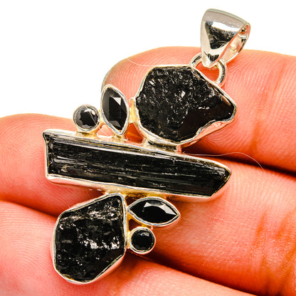 Black Tourmaline Pendants handcrafted by Ana Silver Co - PD13602
