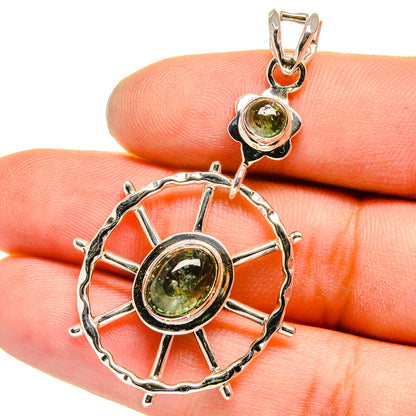 Green Tourmaline Pendants handcrafted by Ana Silver Co - PD13615