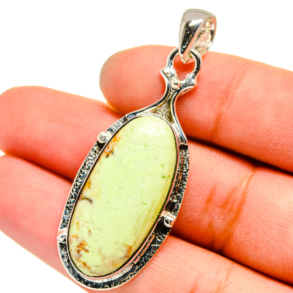 Lemon Chrysoprase Pendants handcrafted by Ana Silver Co - PD13616
