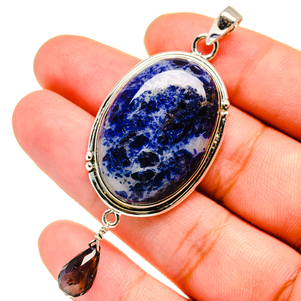 Sodalite, Amethyst Pendants handcrafted by Ana Silver Co - PD13626