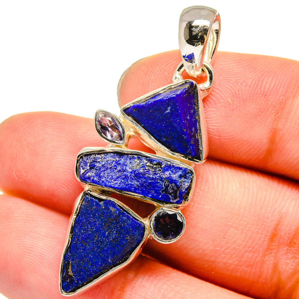 Lapis Lazuli, Tanzanite Pendants handcrafted by Ana Silver Co - PD13636
