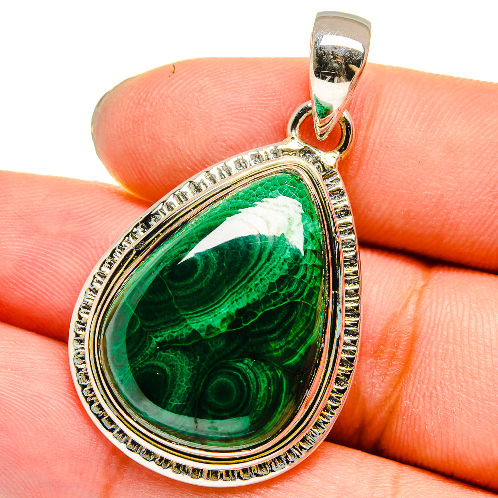 Malachite Pendants handcrafted by Ana Silver Co - PD13654