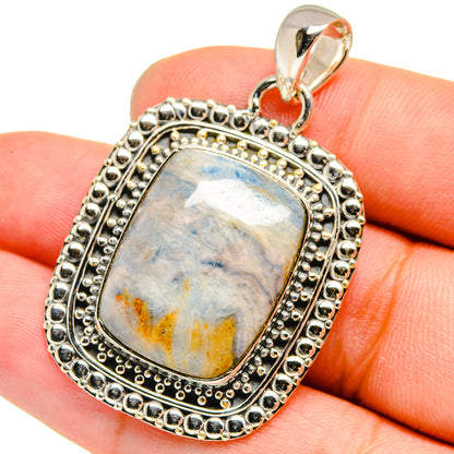 Blue Scheelite Pendants handcrafted by Ana Silver Co - PD13656
