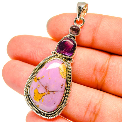 Phosphosiderite, Amethyst Pendants handcrafted by Ana Silver Co - PD13685