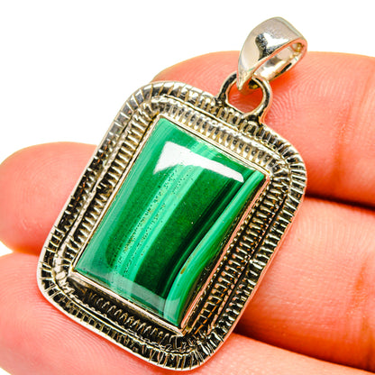 Malachite Pendants handcrafted by Ana Silver Co - PD13686