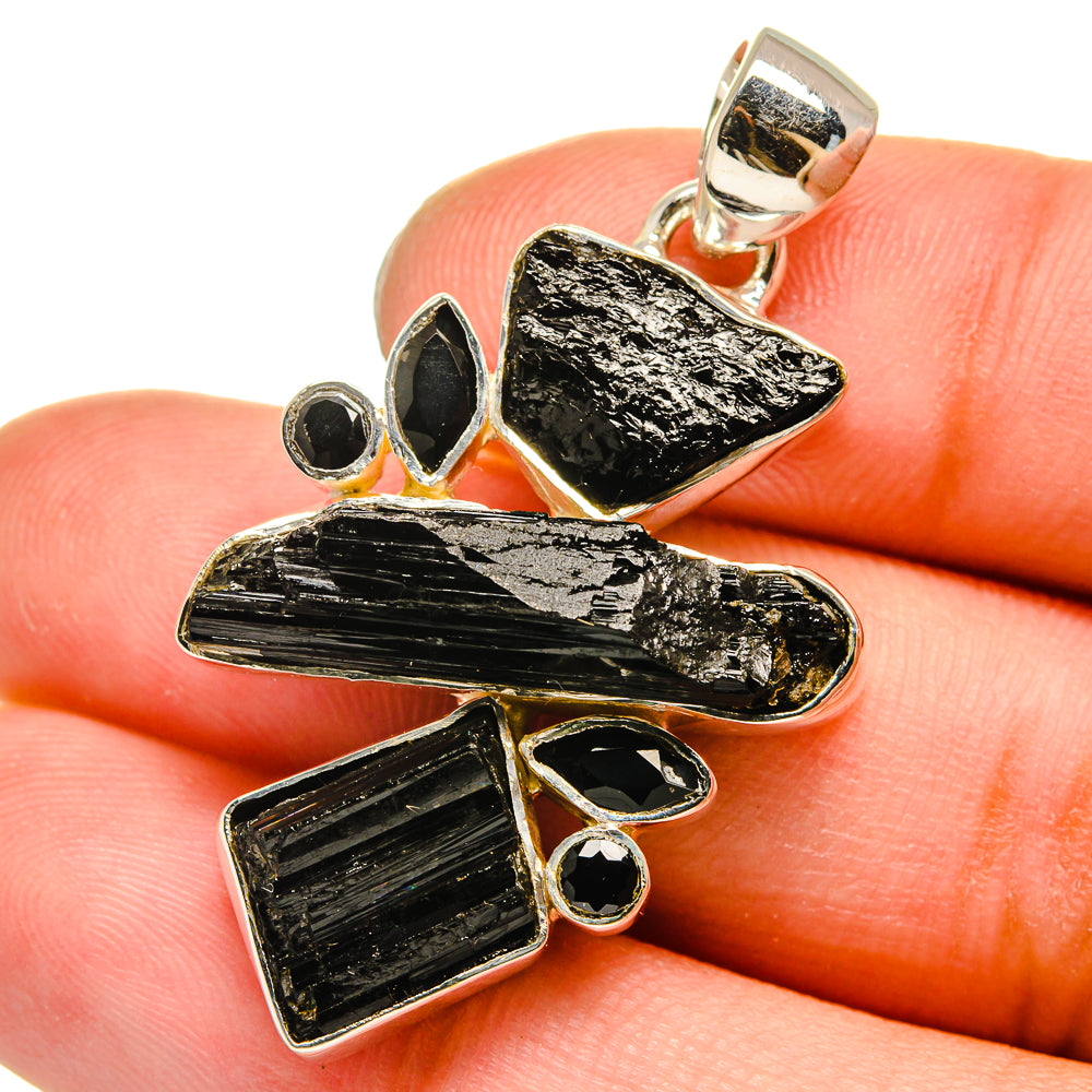 Black Tourmaline Pendants handcrafted by Ana Silver Co - PD13697