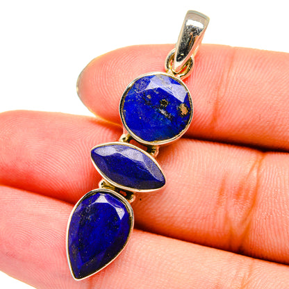 Lapis Lazuli, Aquamarine, Blue Topaz Pendants handcrafted by Ana Silver Co - PD13729