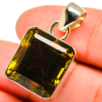 Olive Quartz Pendants handcrafted by Ana Silver Co - PD13746