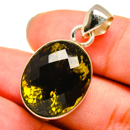 Olive Quartz Pendants handcrafted by Ana Silver Co - PD13764
