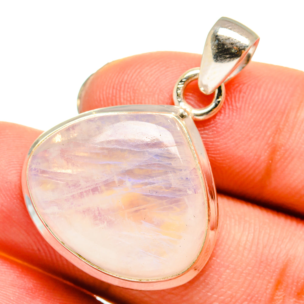 Rainbow Moonstone Pendants handcrafted by Ana Silver Co - PD13777
