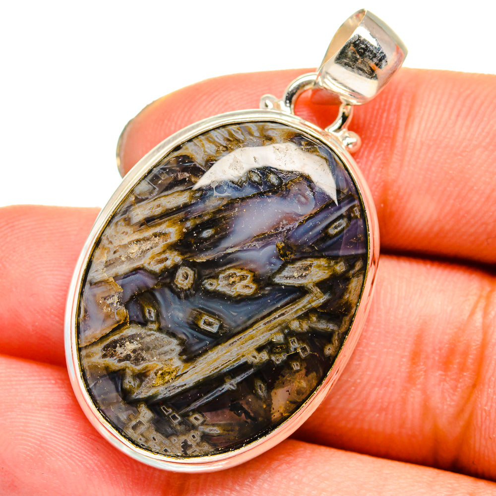 Turkish Tube Agate Pendants handcrafted by Ana Silver Co - PD13784