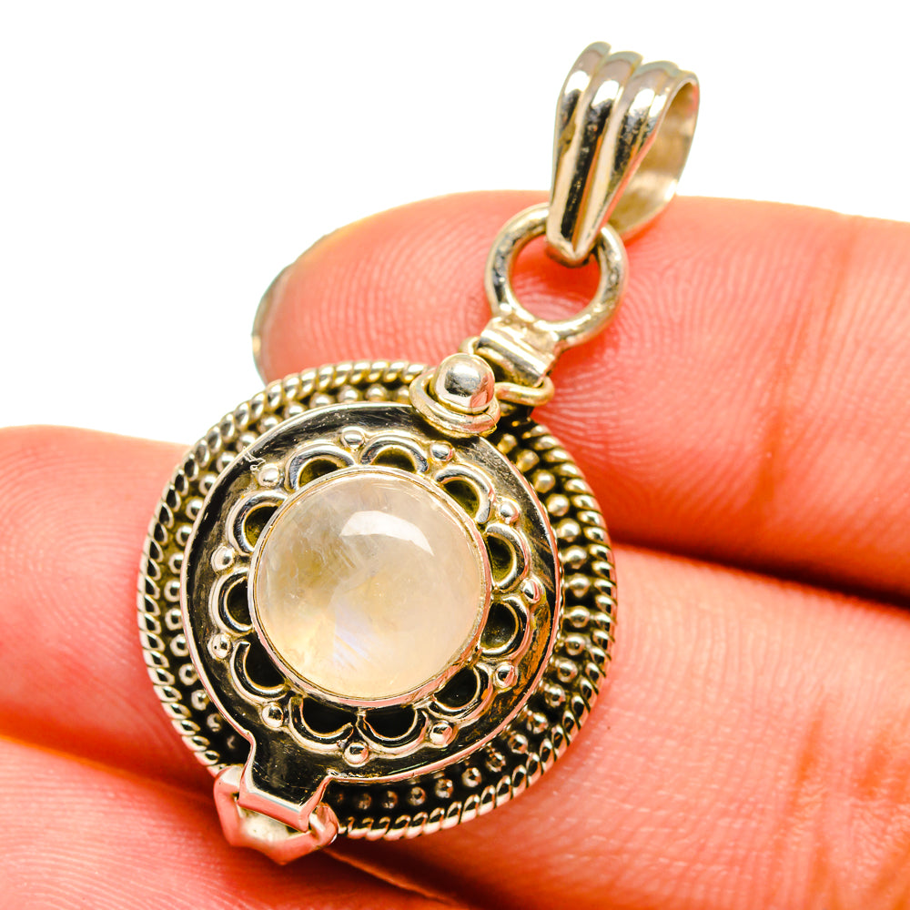 Rainbow Moonstone Pendants handcrafted by Ana Silver Co - PD13787