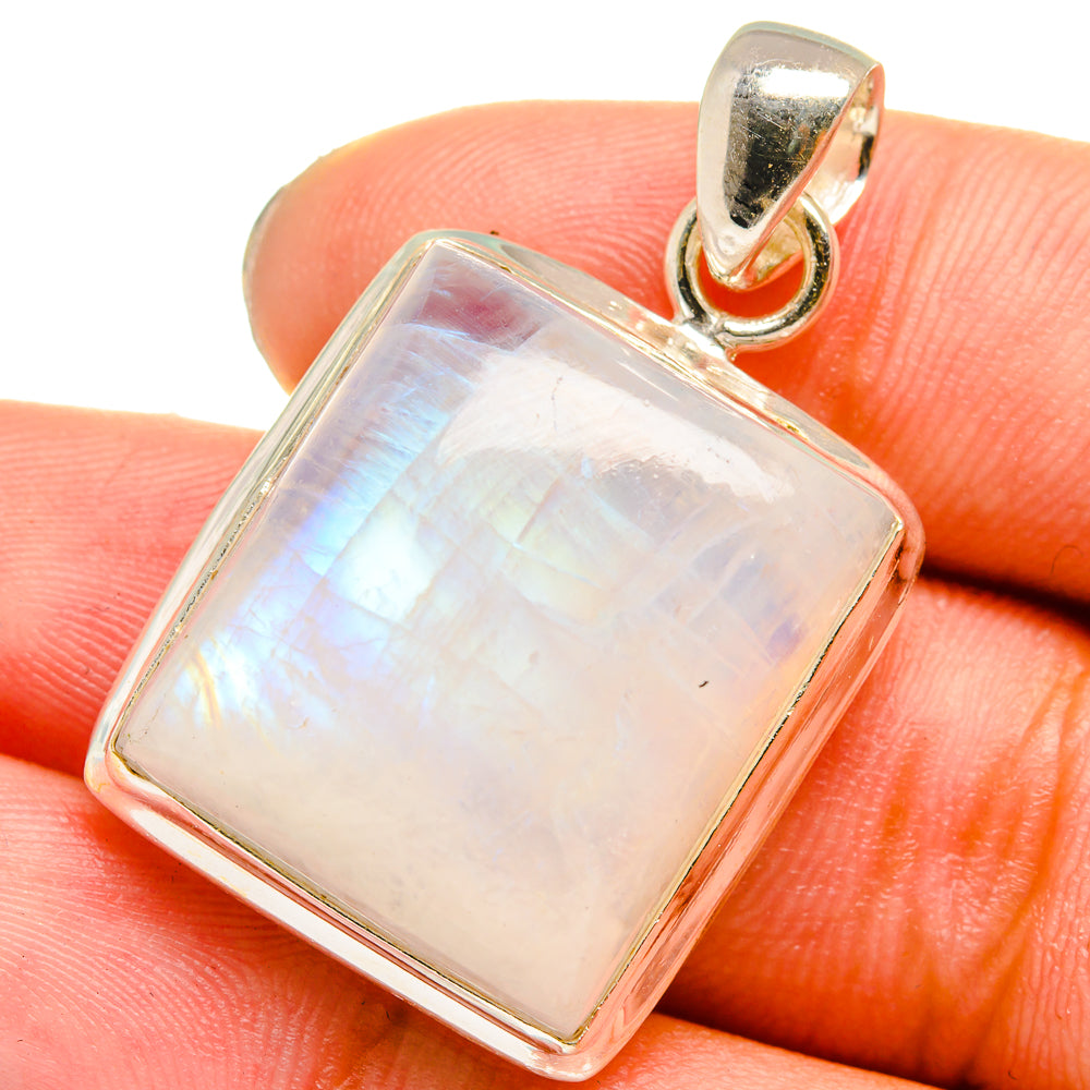 Rainbow Moonstone Pendants handcrafted by Ana Silver Co - PD13789