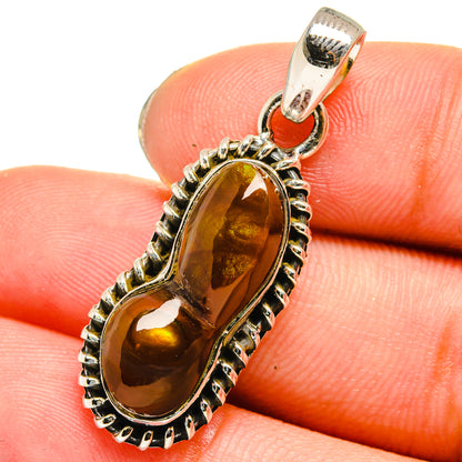 Mexican Fire Opal Pendants handcrafted by Ana Silver Co - PD13791