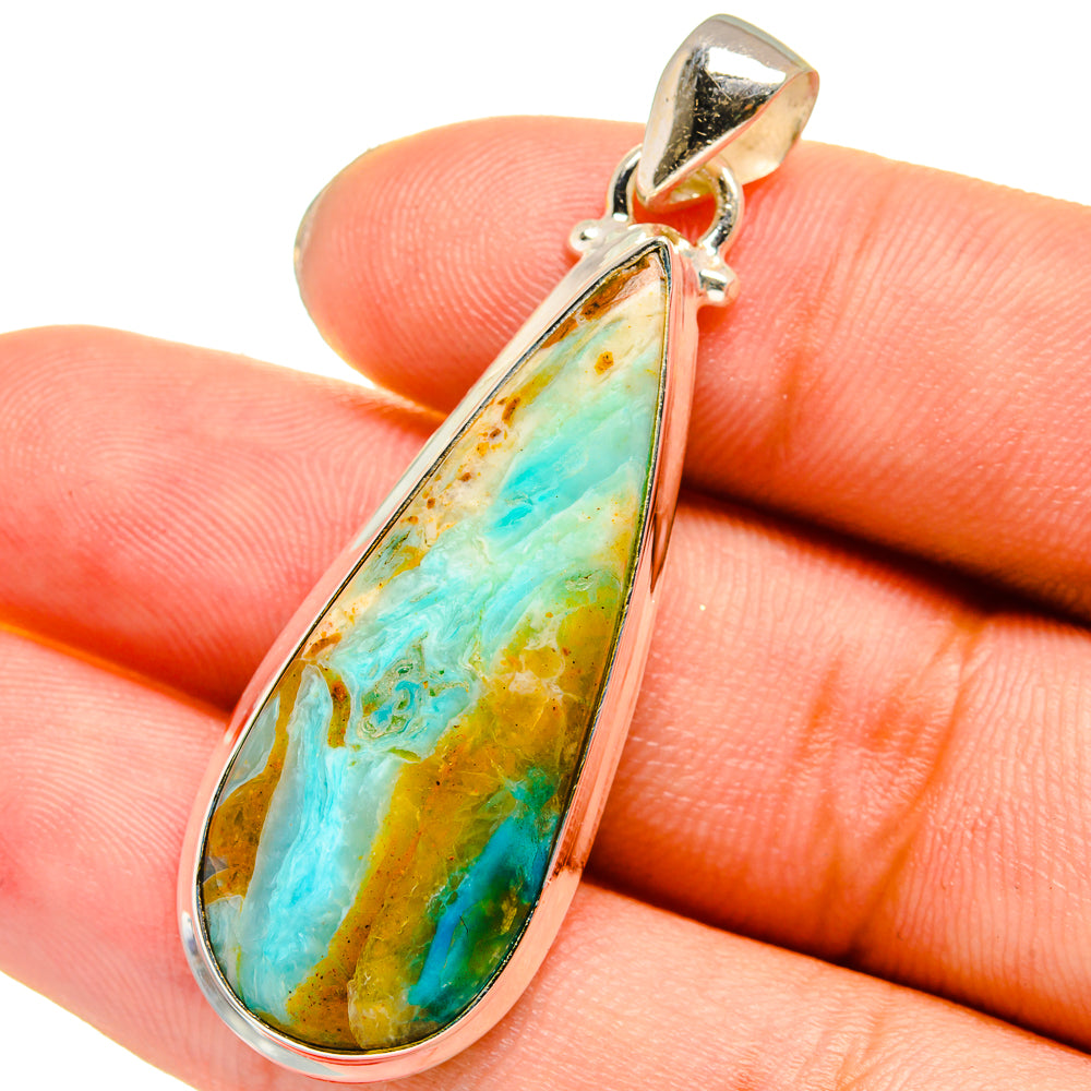 Peruvian Opal Pendants handcrafted by Ana Silver Co - PD13799