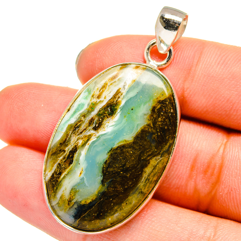 Peruvian Opal Pendants handcrafted by Ana Silver Co - PD13816