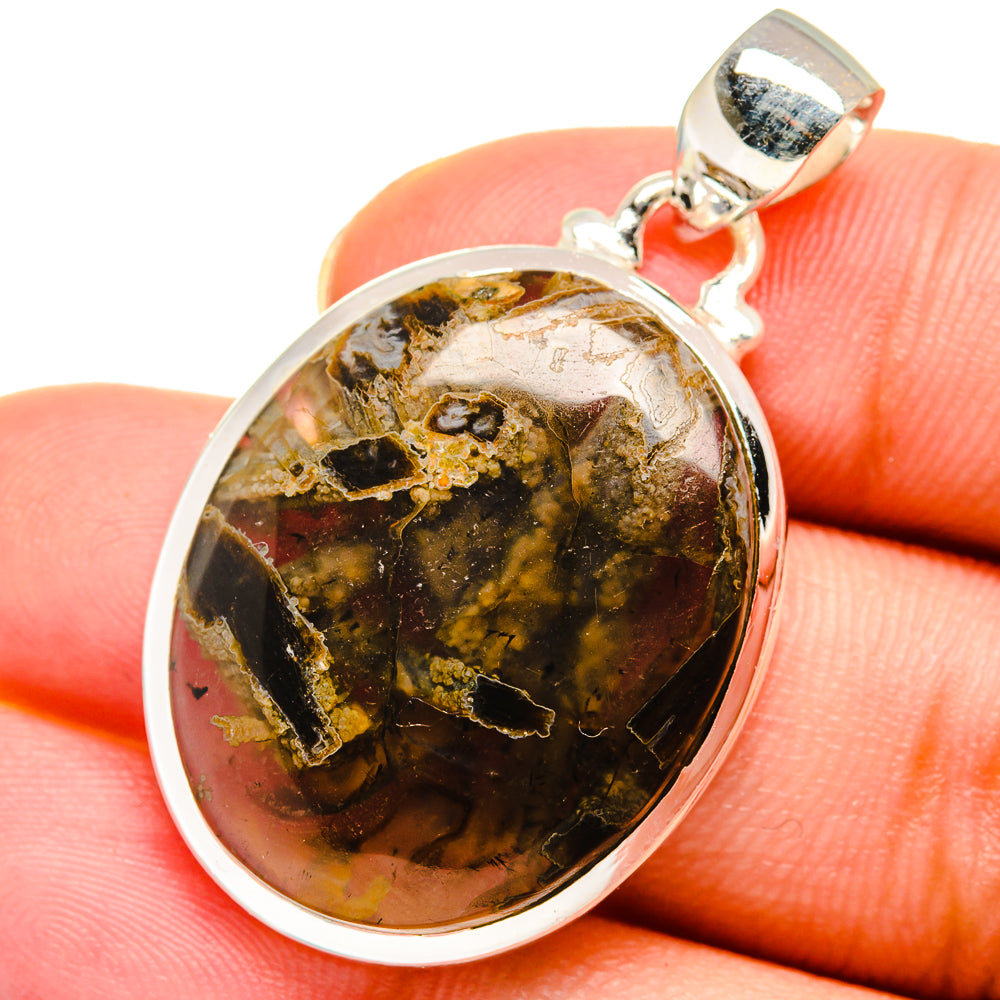 Turkish Tube Agate Pendants handcrafted by Ana Silver Co - PD13819
