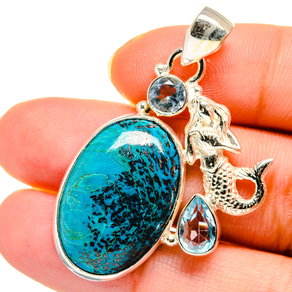 Shattuckite Pendants handcrafted by Ana Silver Co - PD13823