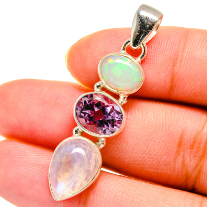 Rainbow Moonstone Pendants handcrafted by Ana Silver Co - PD13831