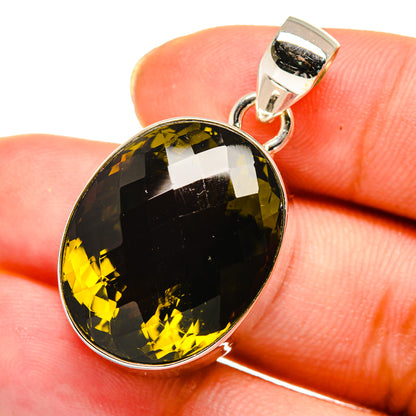 Olive Quartz Pendants handcrafted by Ana Silver Co - PD13841
